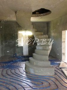 Винтовая лестница из бетона
