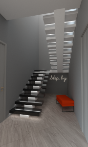 проект бетонной лестницы на косоуре